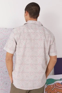 * Camisa Estampada Marfil Outlet