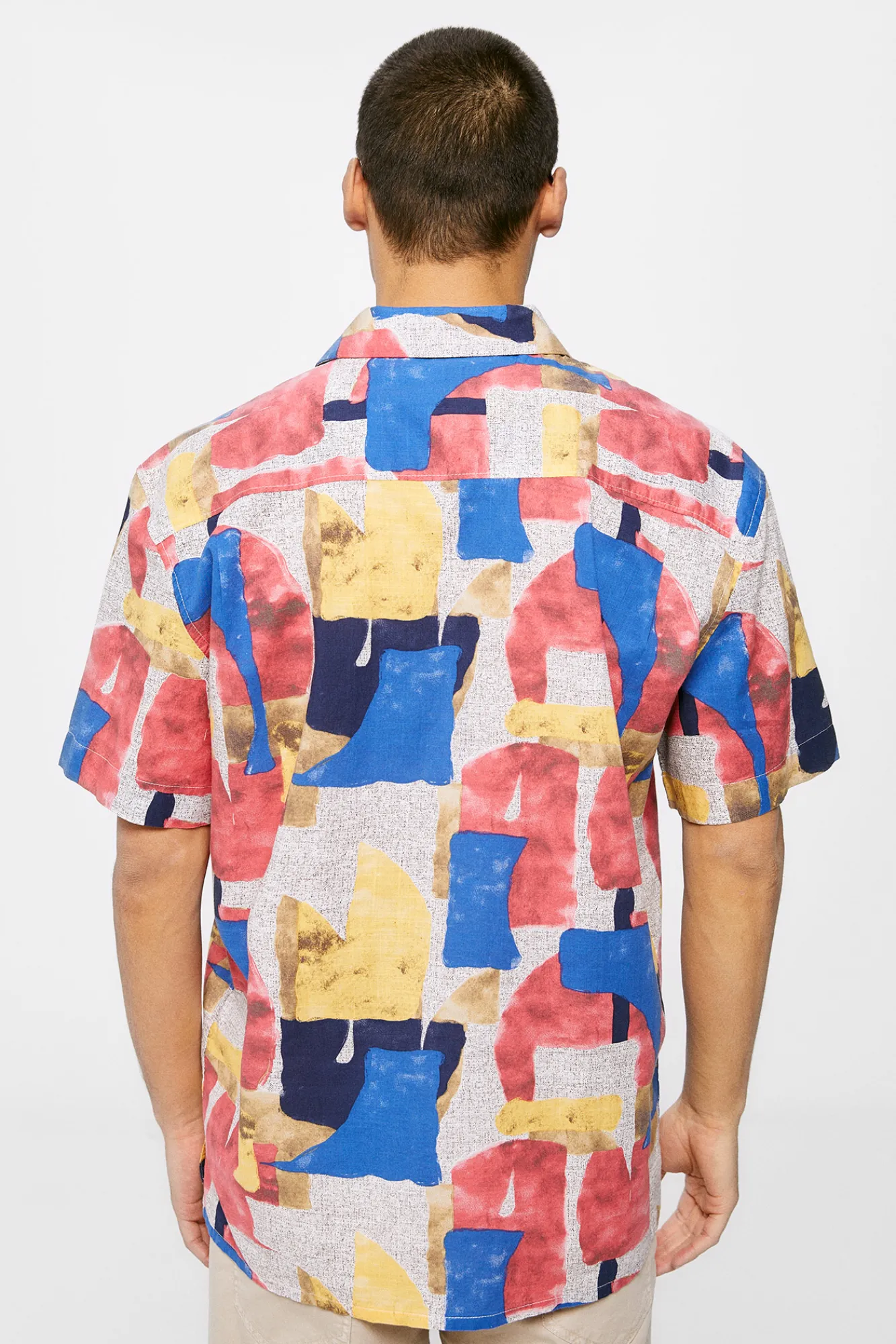 * Camisa Estampada Fucsia Online