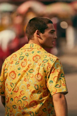 * Camisa Estampada Estampado Amarillo Sale