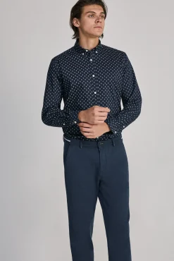 * Camisa Estampada Azul Oscuro Best