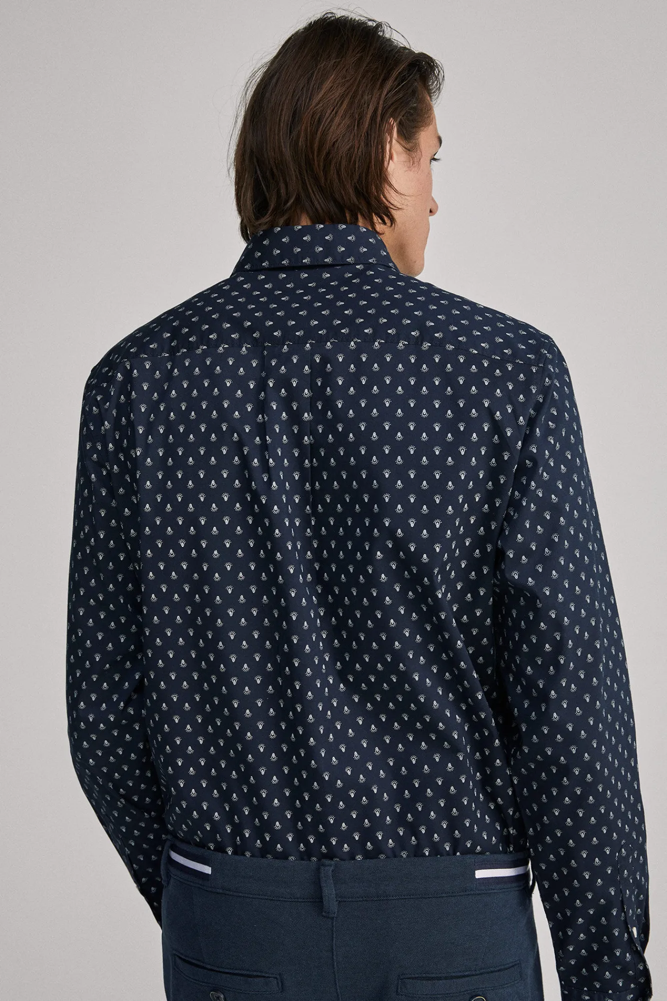 * Camisa Estampada Azul Oscuro Best