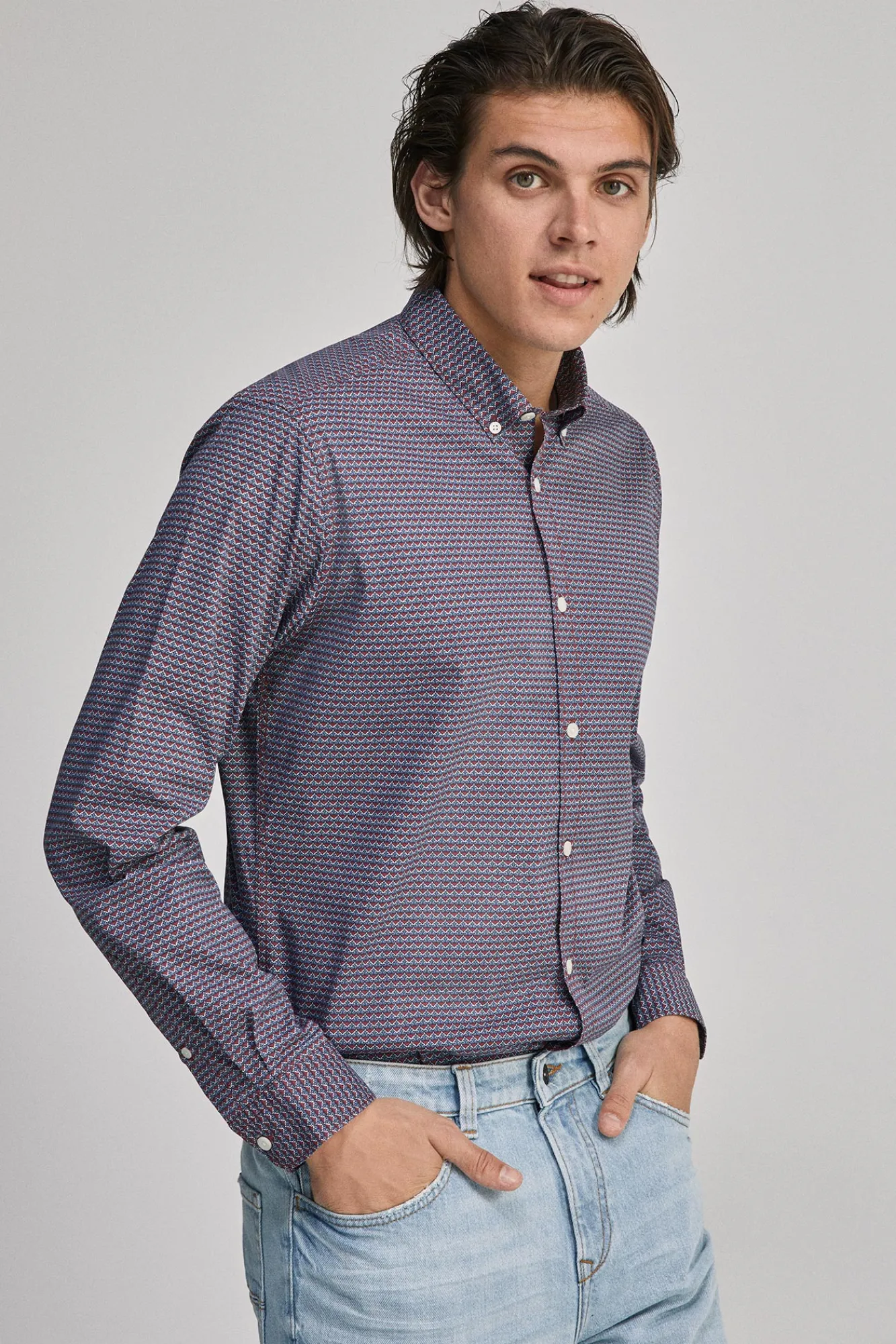 * Camisa Estampada Rojo Best