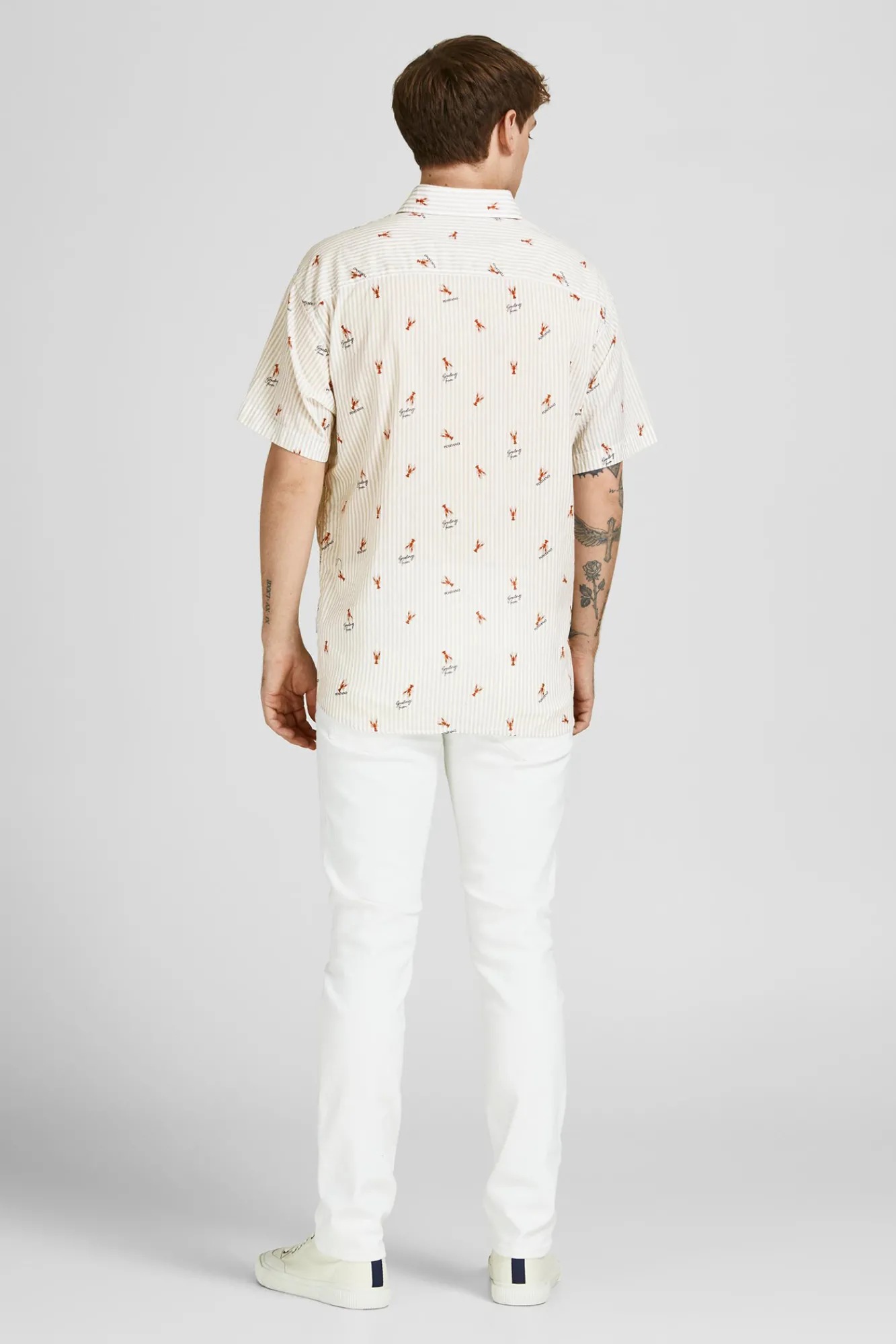 Jack & Jones Camisa Estampada Algodon Blanco Online