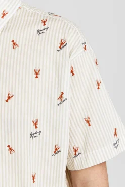 Jack & Jones Camisa Estampada Algodon Blanco Online