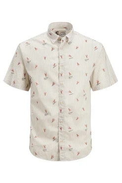 Jack & Jones Camisa Estampada Algodon Blanco Online