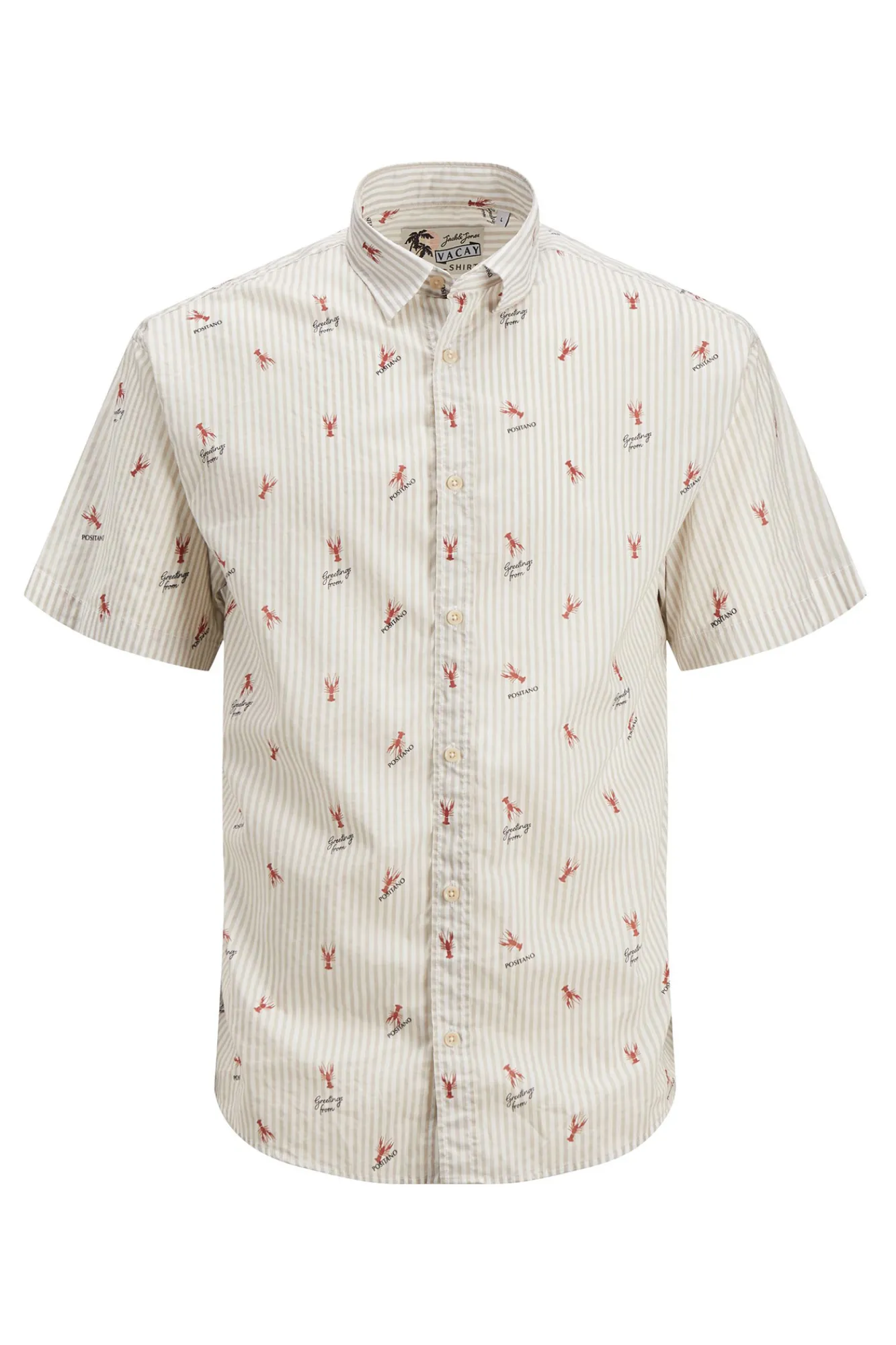 Jack & Jones Camisa Estampada Algodon Blanco Online