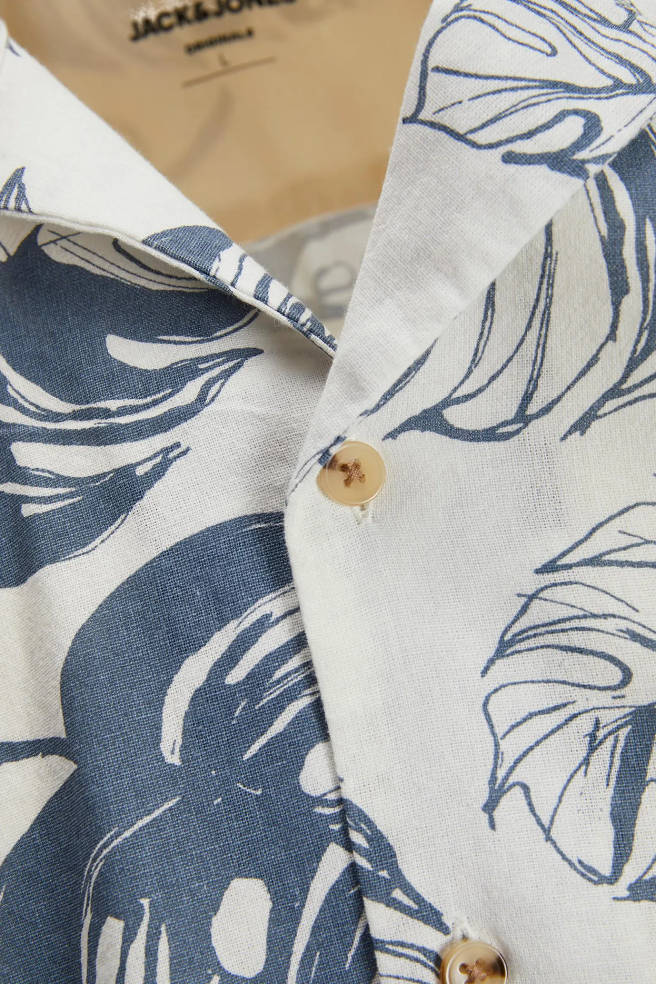 Jack & Jones Camisa Estampado Floral Blanco Discount