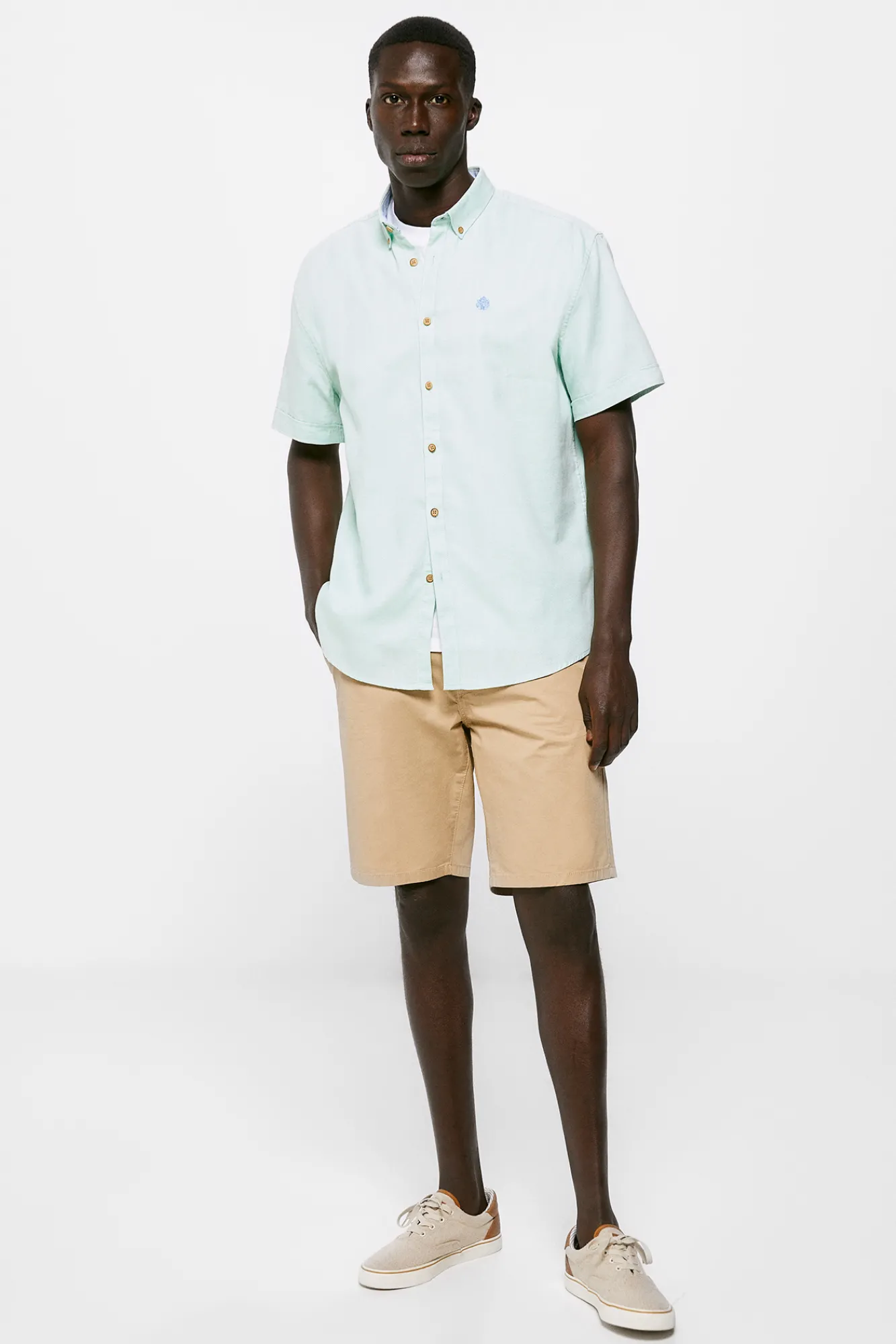 * Camisa Estructura Color Verde Outlet