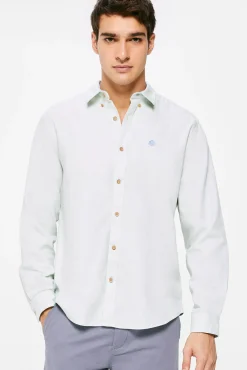 * Camisa Estructura Color Estampado Verde Outlet