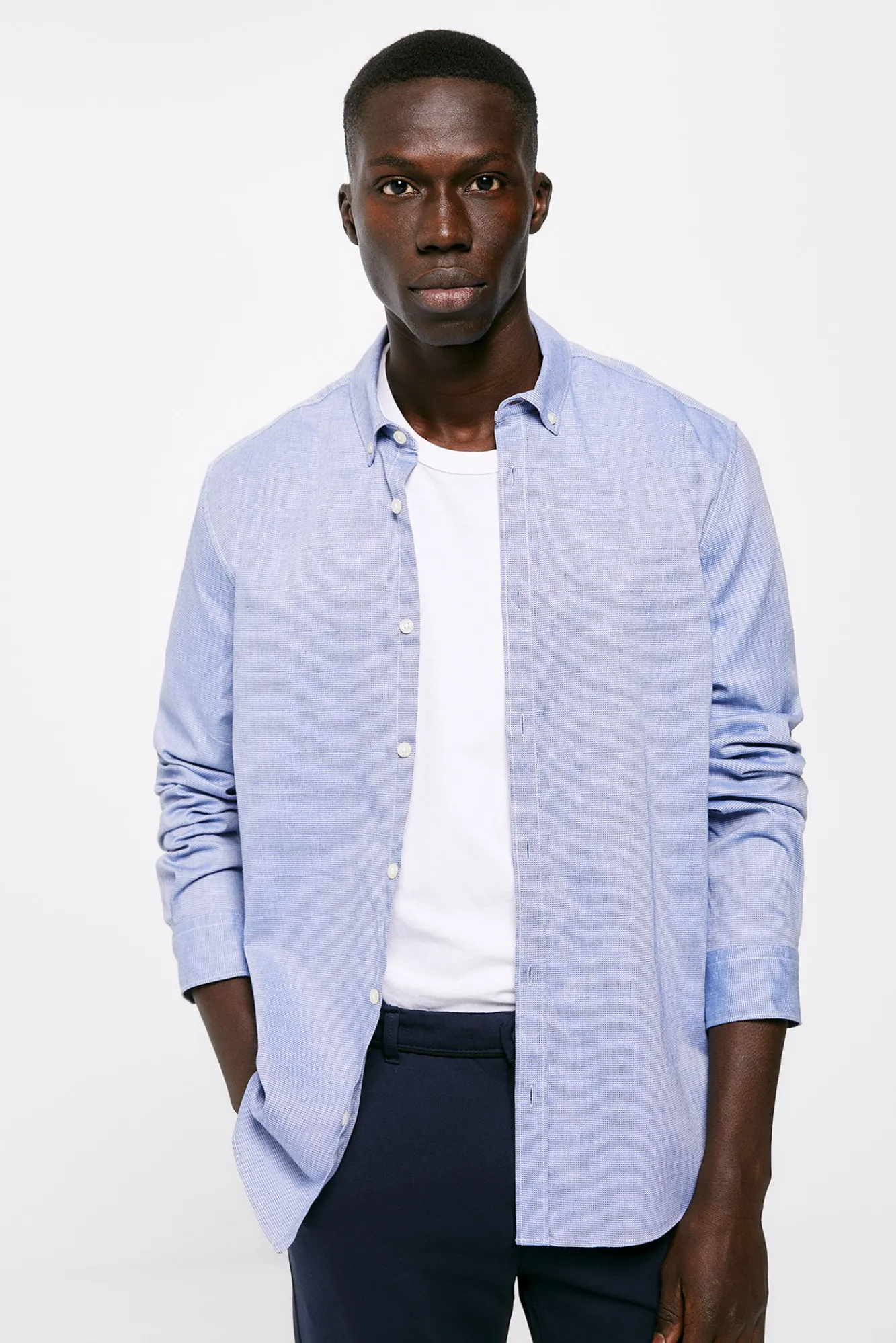 * Camisa Estructura Color Azul Discount