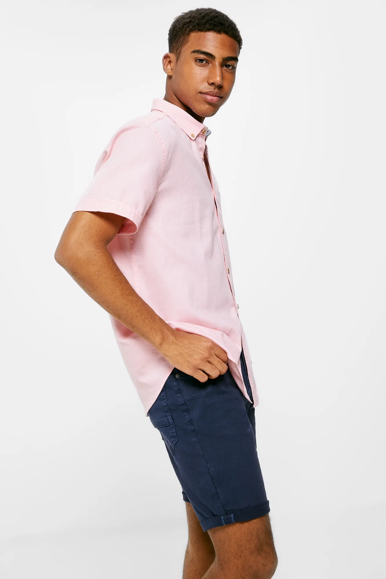 * Camisa Estructura Color Morado Hot