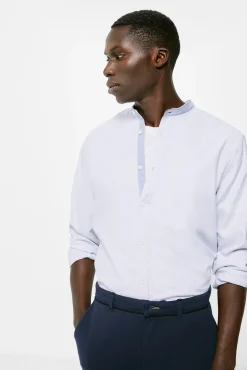 * Camisa Estructura Mao Azul Claro New