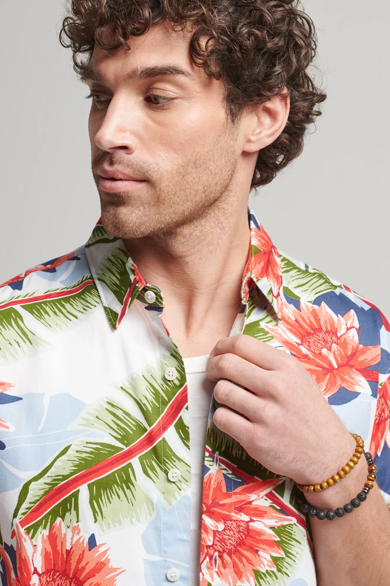 Superdry Camisa Hawaiana De Manga Corta Vintage Blanco Best