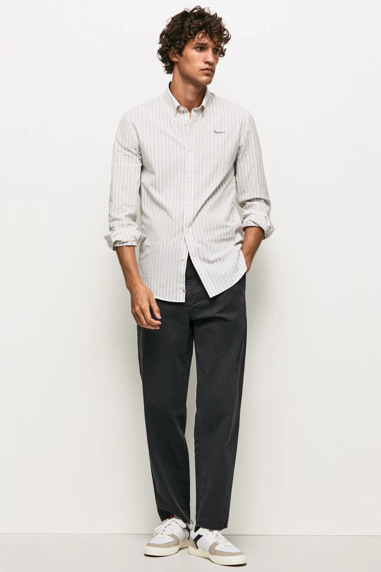 Pepe Jeans Camisa Hombre A Rayas Marfil Outlet