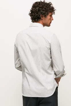 Pepe Jeans Camisa Hombre A Rayas Marfil Outlet