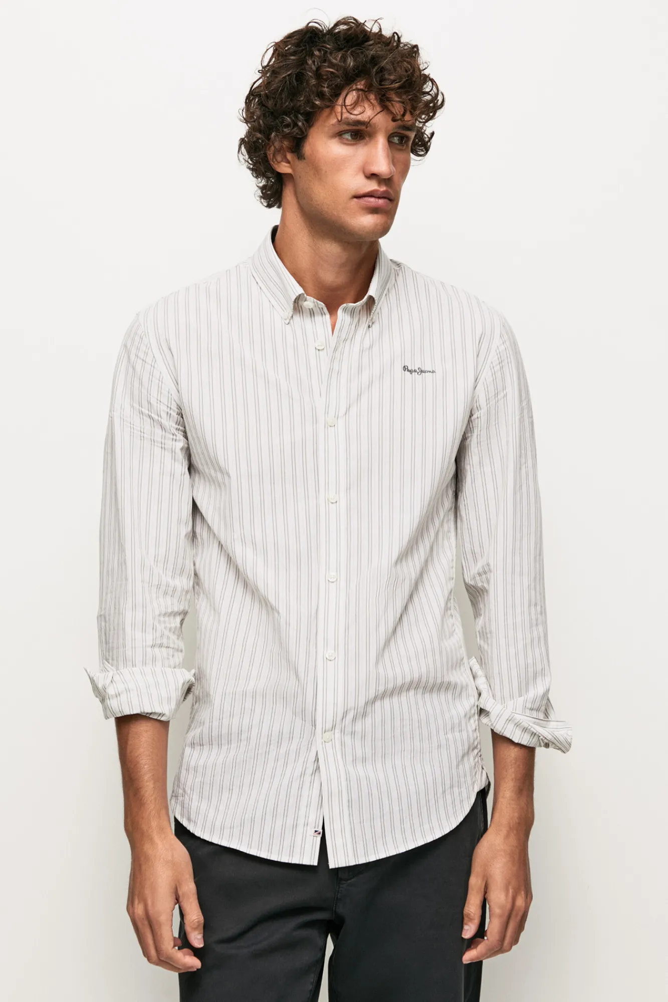 Pepe Jeans Camisa Hombre A Rayas Marfil Outlet