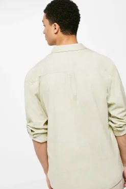 * Camisa Ligera Color Verde Clearance