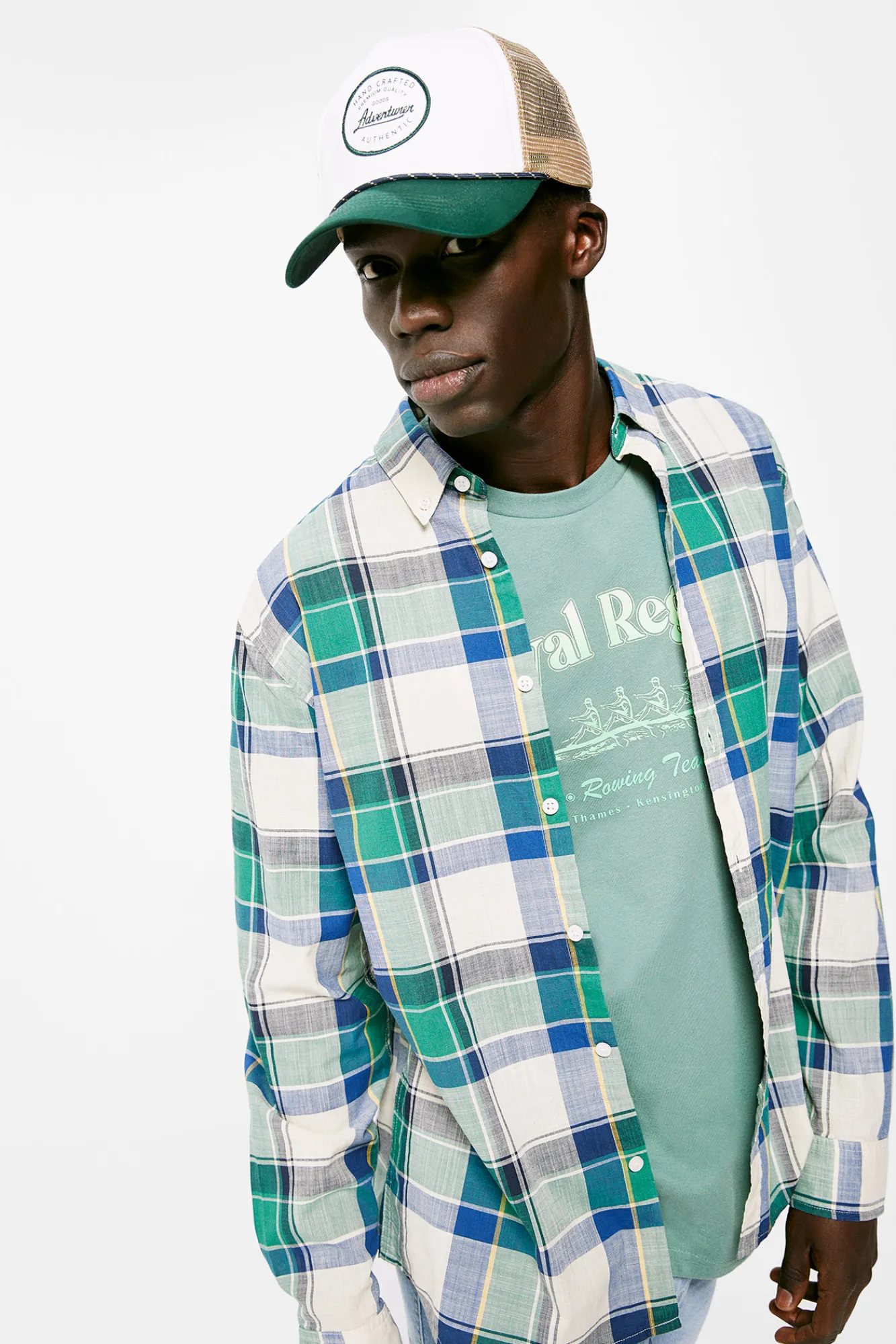 * Camisa Ligera Cuadros Marron Online