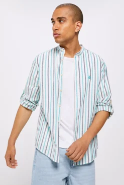 * Camisa Ligera Mao Estampado Turquesa Clearance