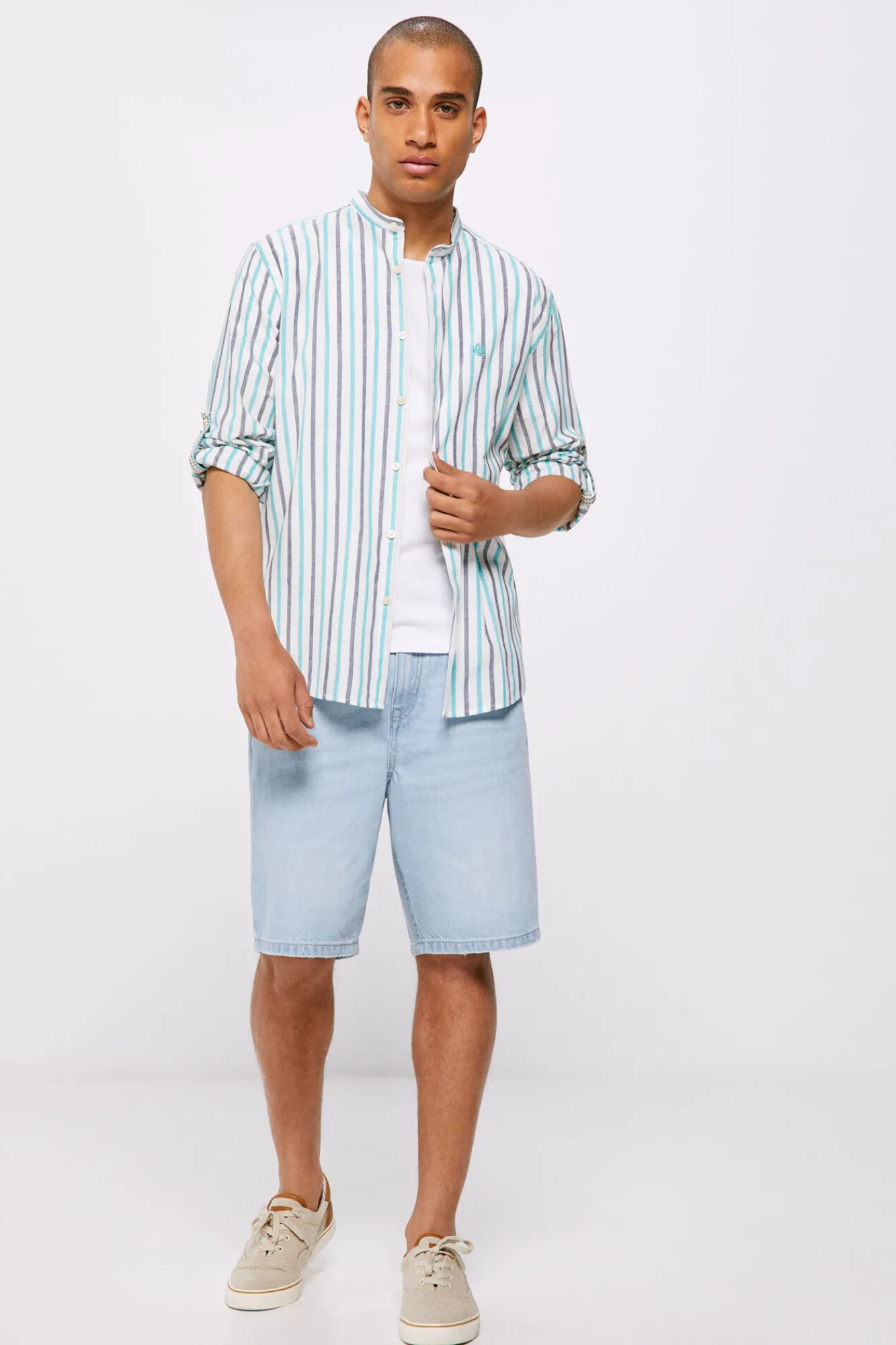 * Camisa Ligera Mao Estampado Turquesa Clearance