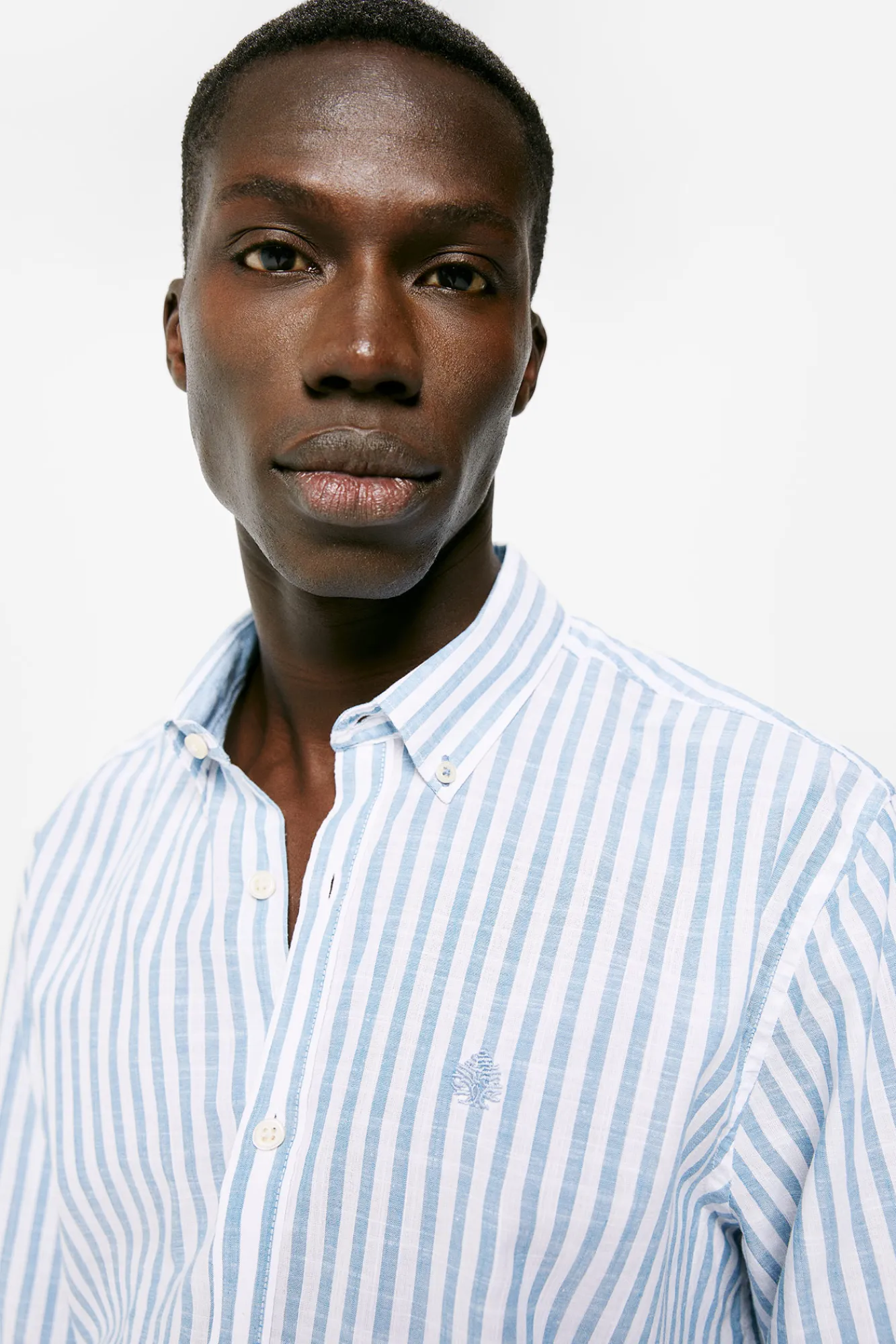 * Camisa Ligera Rayas Azul Outlet