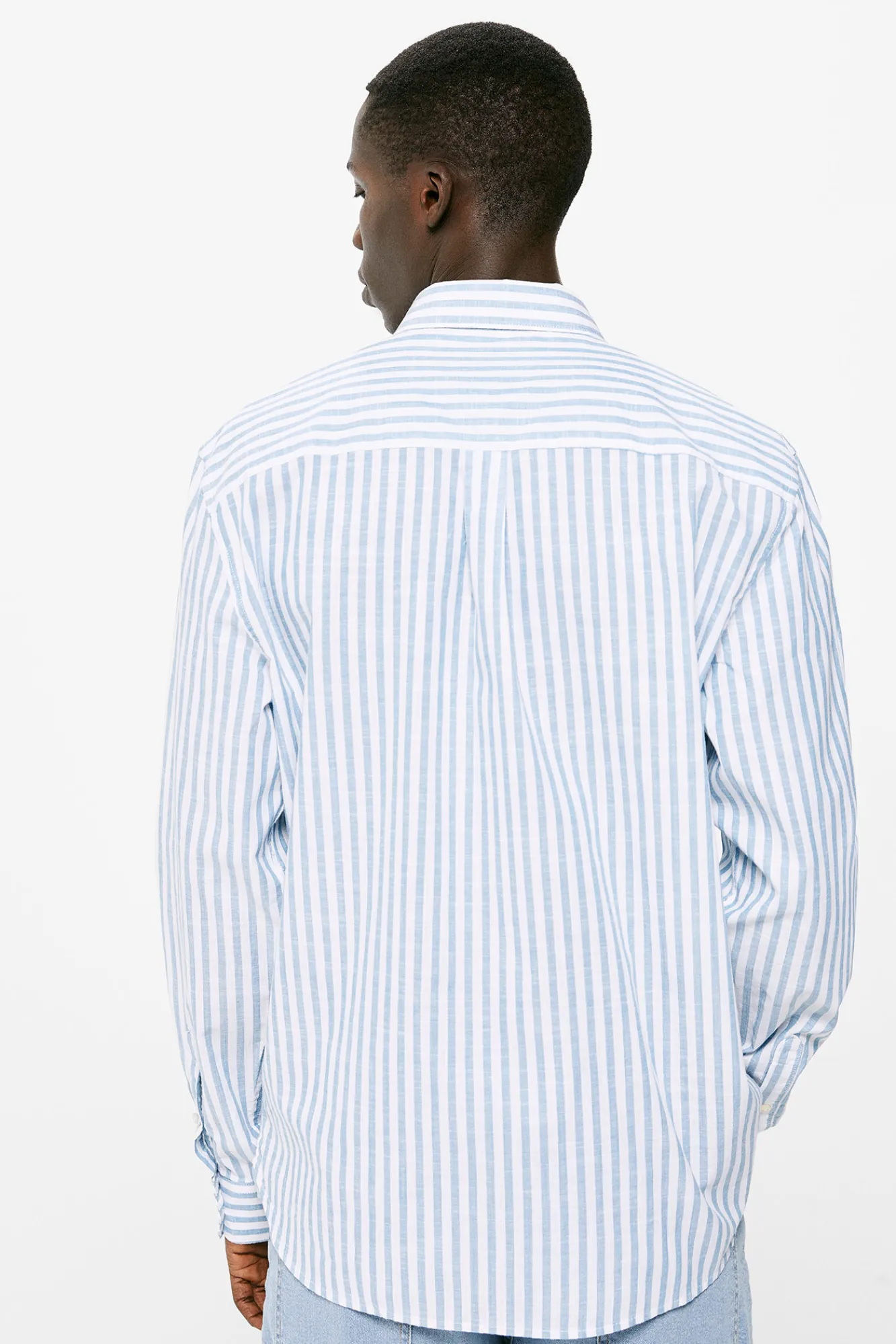 * Camisa Ligera Rayas Azul Outlet