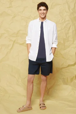 * Camisa Lino Color Blanco Hot