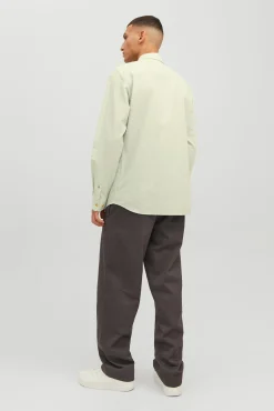 Jack & Jones Camisa Lino Manga Larga Verde Best