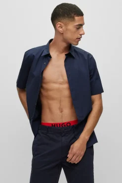 HUGO Camisa Manga Corta Azul Oscuro