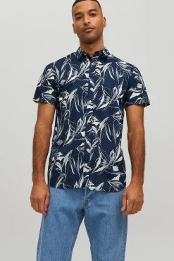 Jack & Jones Camisa Manga Corta Navy Clearance