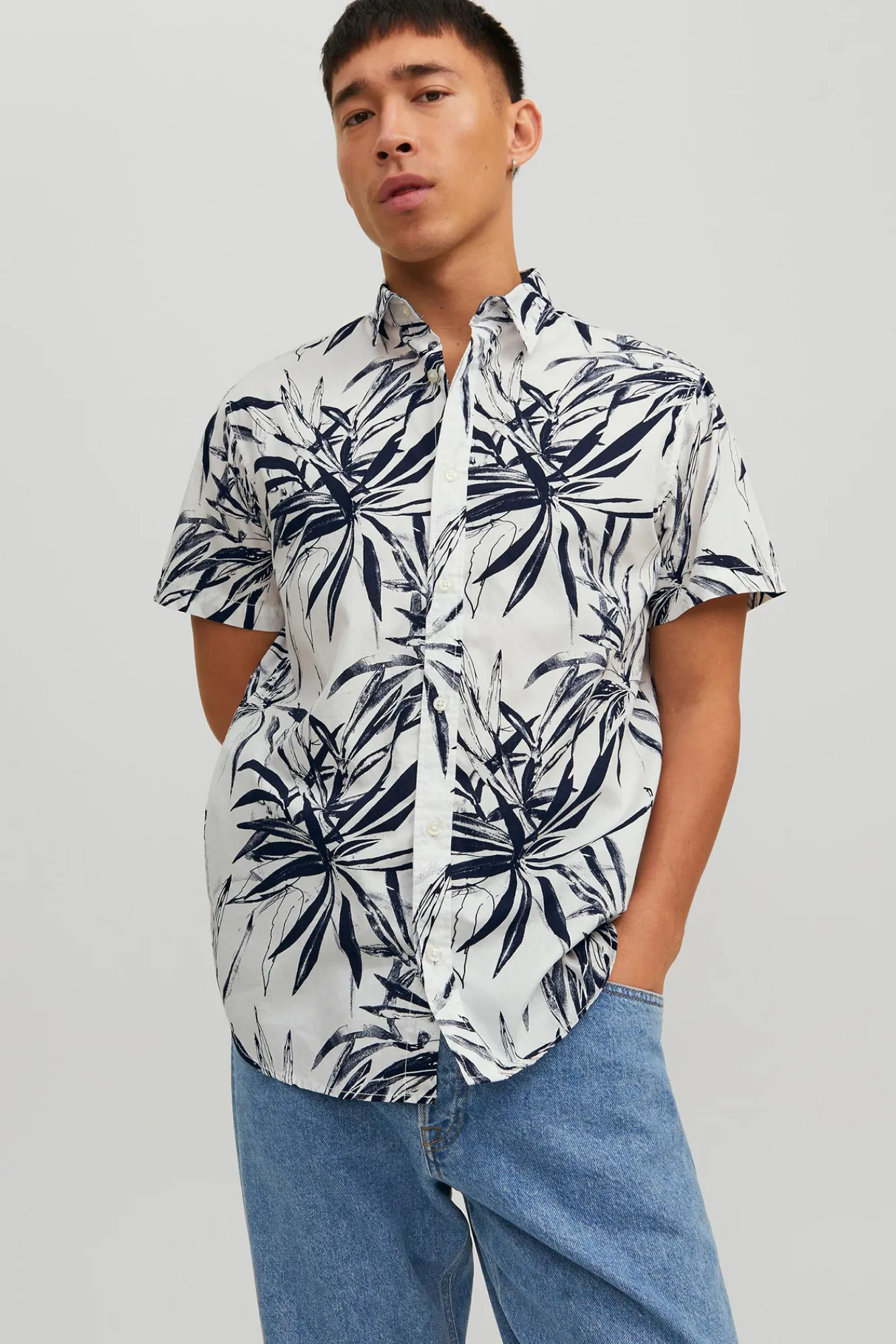 Jack & Jones Camisa Manga Corta Blanco Hot