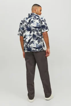 Jack & Jones Camisa Manga Corta Estampada Estampado Azul Hot