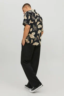 Jack & Jones Camisa Manga Corta Estampada Negro Best