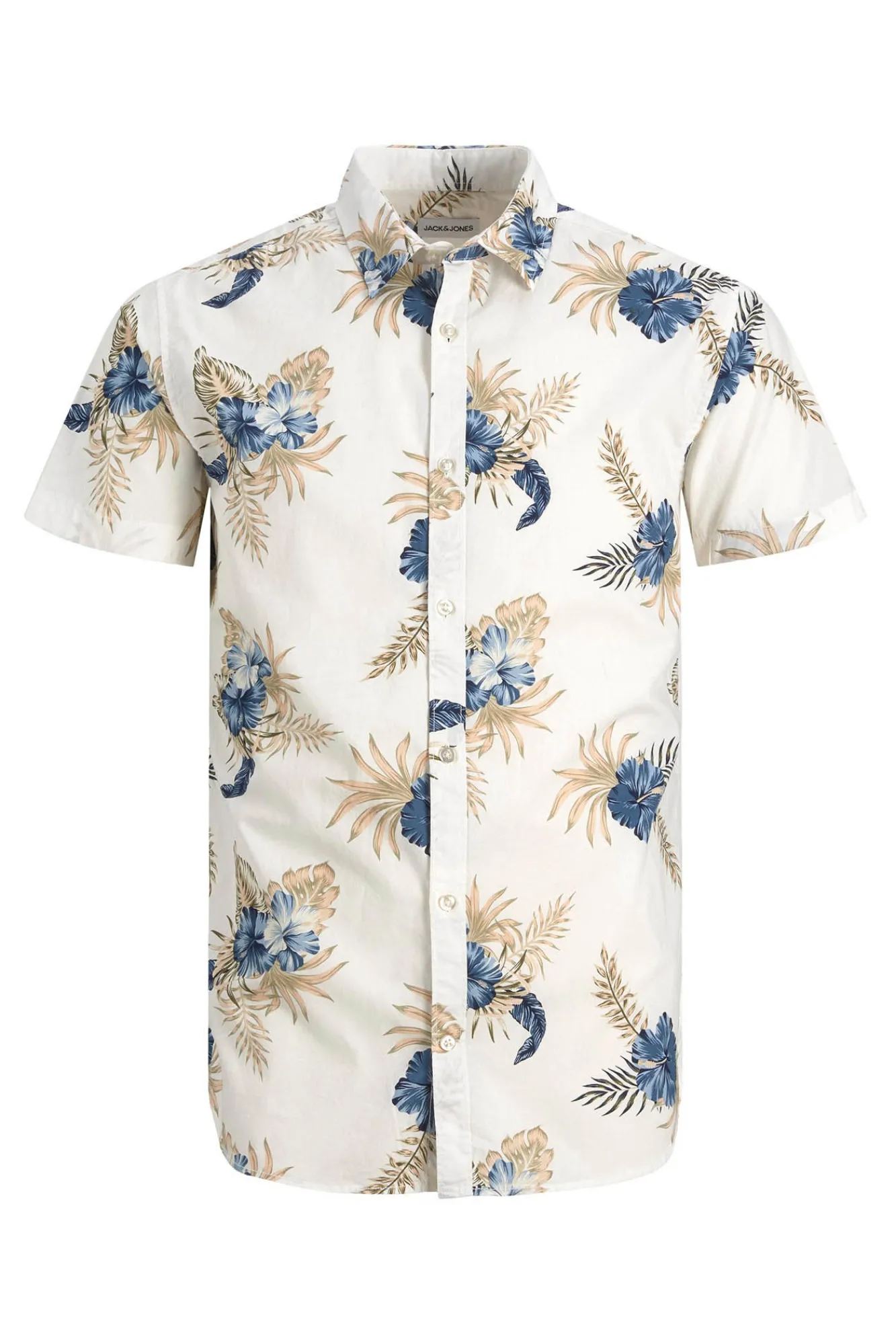 Jack & Jones Camisa Manga Corta Estampada Blanco Discount
