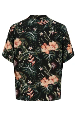 Jack & Jones Camisa Manga Corta Print Floral Negro Outlet