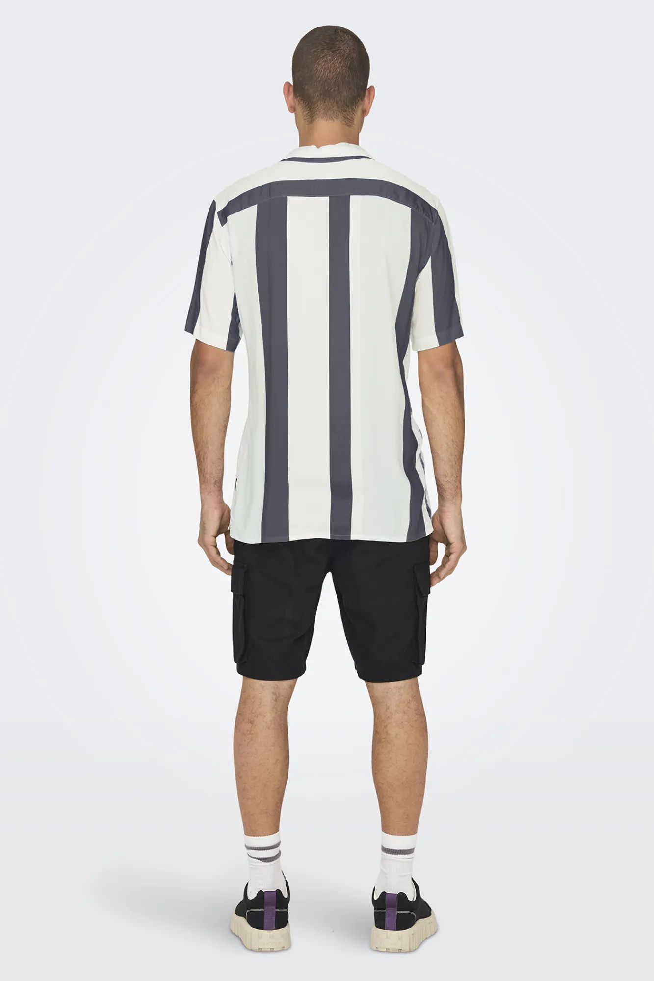 Only & Sons Camisa Manga Corta Rayas Navy Sale