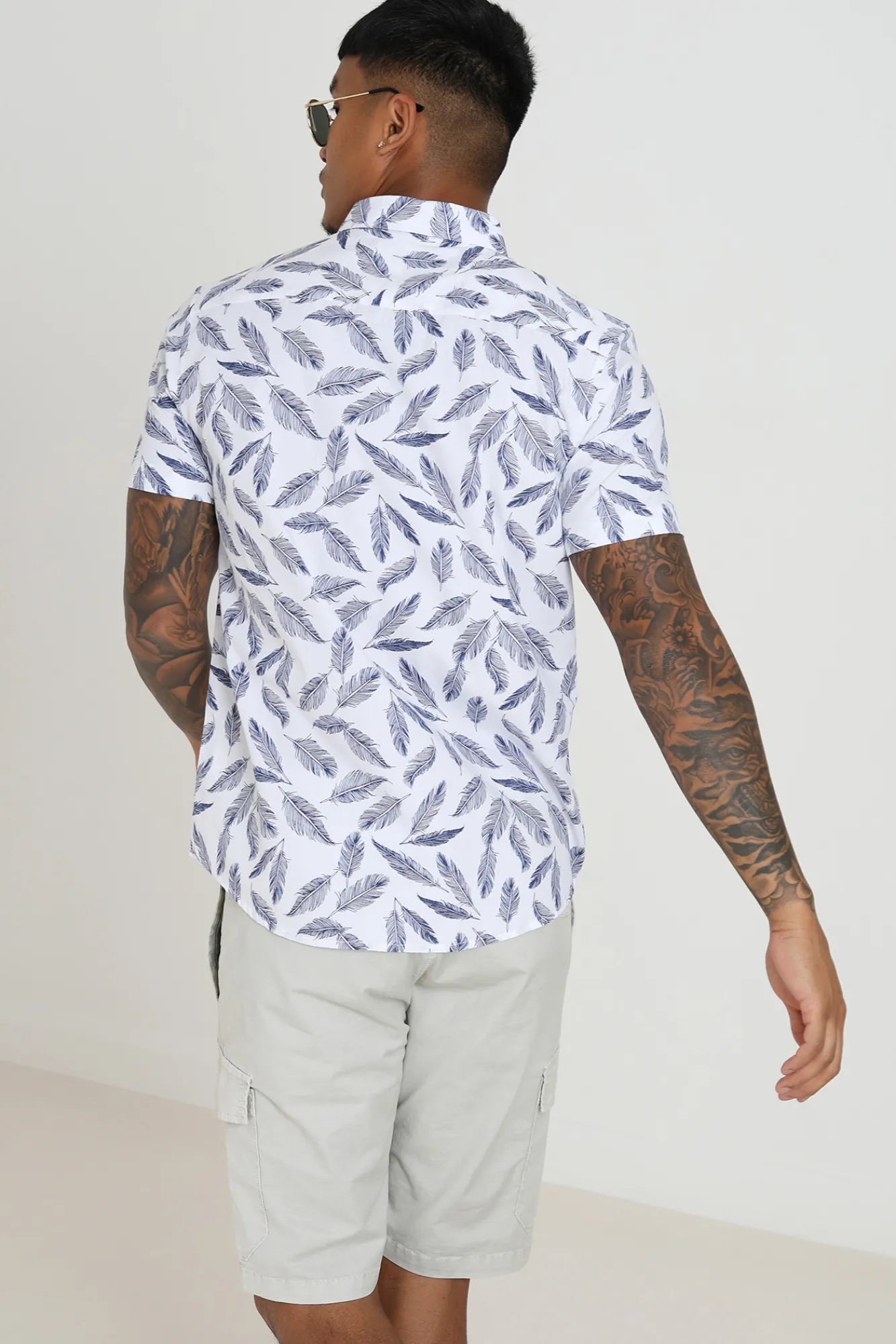 Brave Soul Camisa Manga Corta Y Estampada. Blanco Online