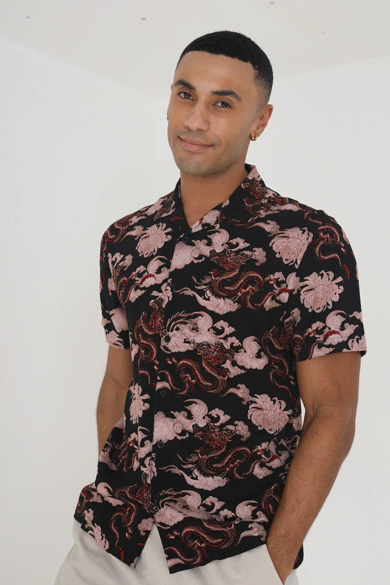 Brave Soul Camisa Manga Corta Y Estampada. Multicolor