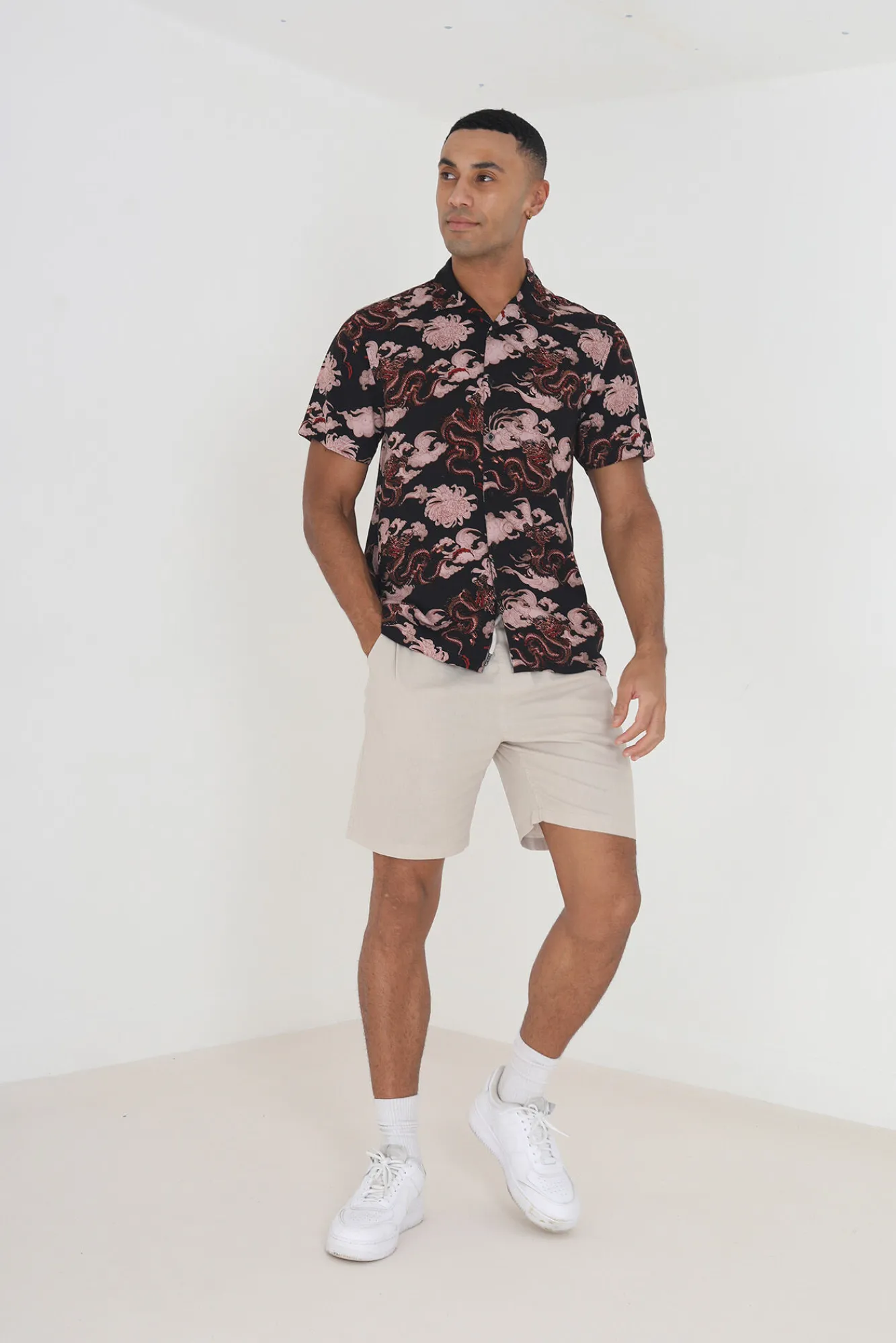 Brave Soul Camisa Manga Corta Y Estampada. Multicolor