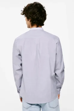 * Camisa Microraya Mao Azul Medio Online