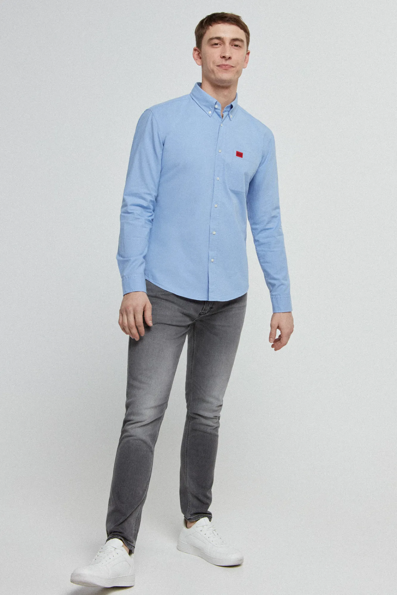 HUGO Camisa Oxford Azul Indigo Hot