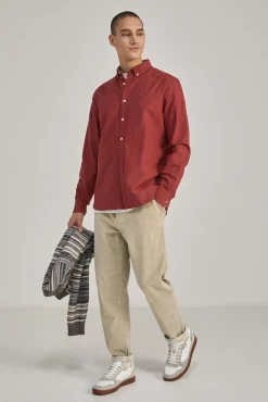* Camisa Oxford Color Rojo Best