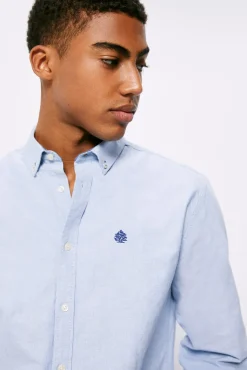 * Camisa Oxford Color Azul Claro