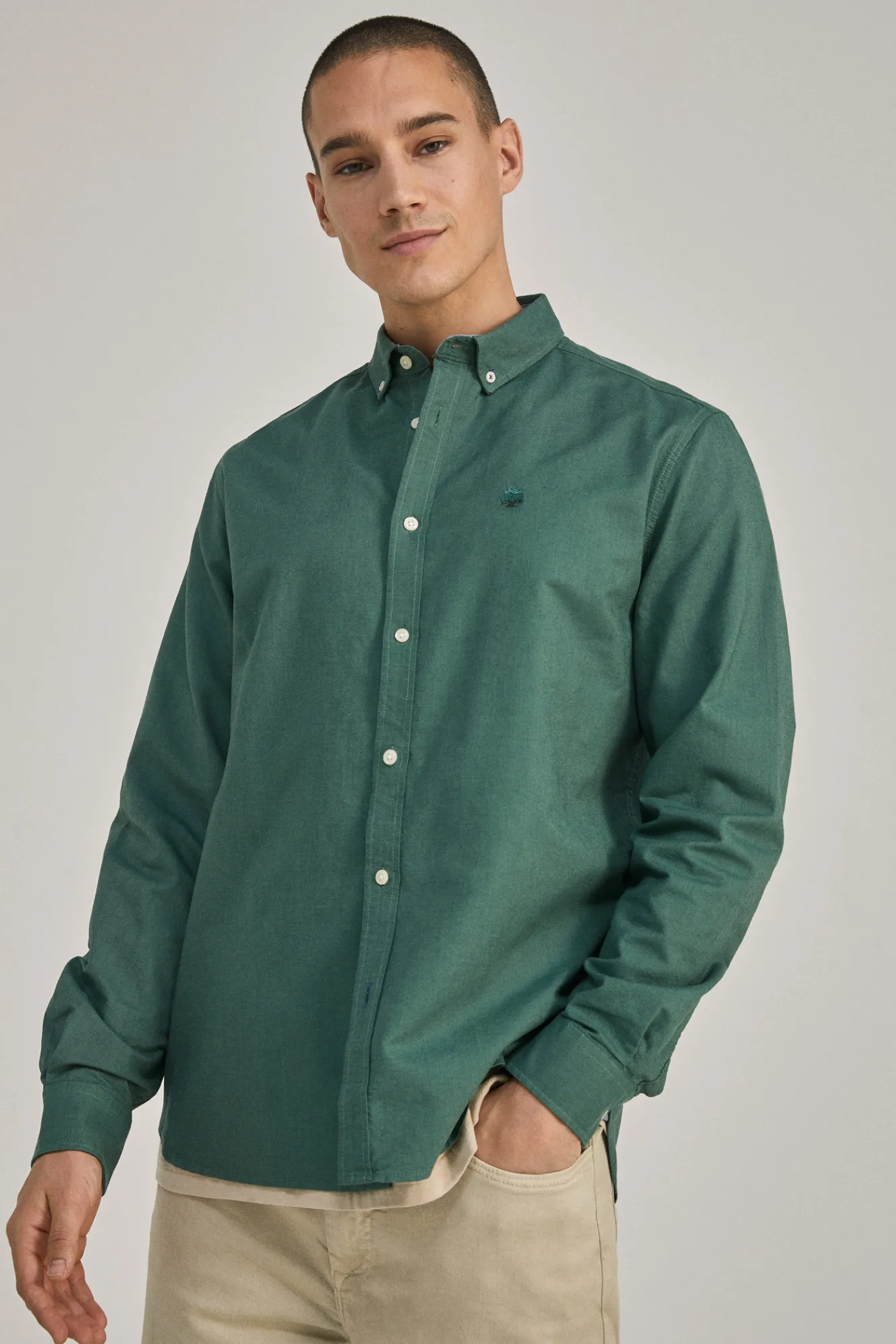 * Camisa Oxford Color Verde Best