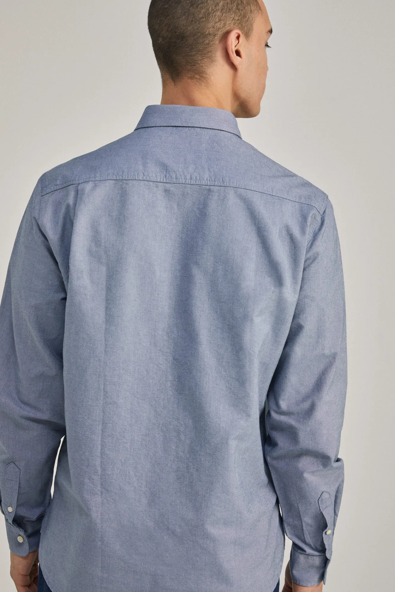 * Camisa Oxford Color Azul Medio Discount