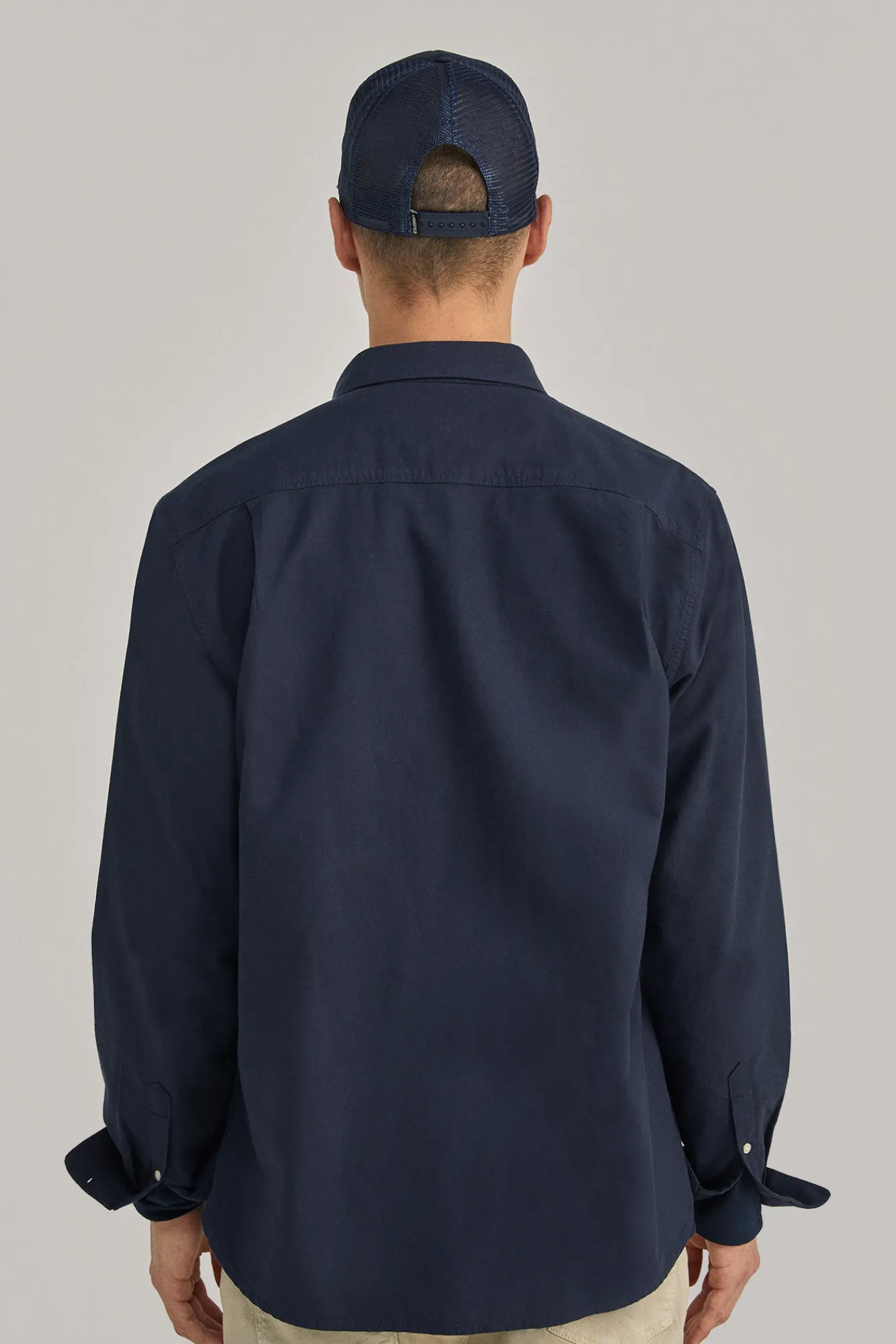* Camisa Oxford Color Azul Oscuro