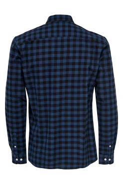 Only & Sons Camisa Oxford Cuadros Azul Medio Outlet