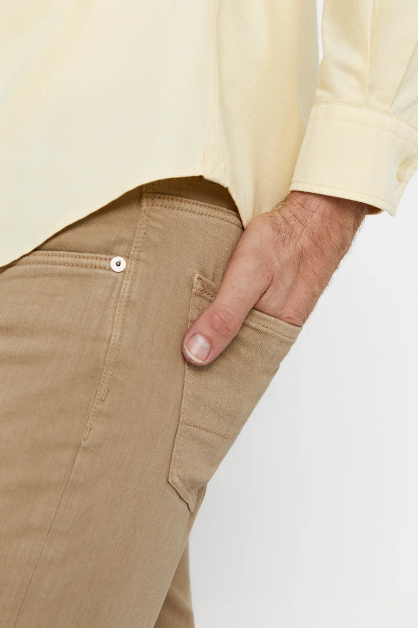 Cortefiel Camisa Oxford Liso Amarillo Online