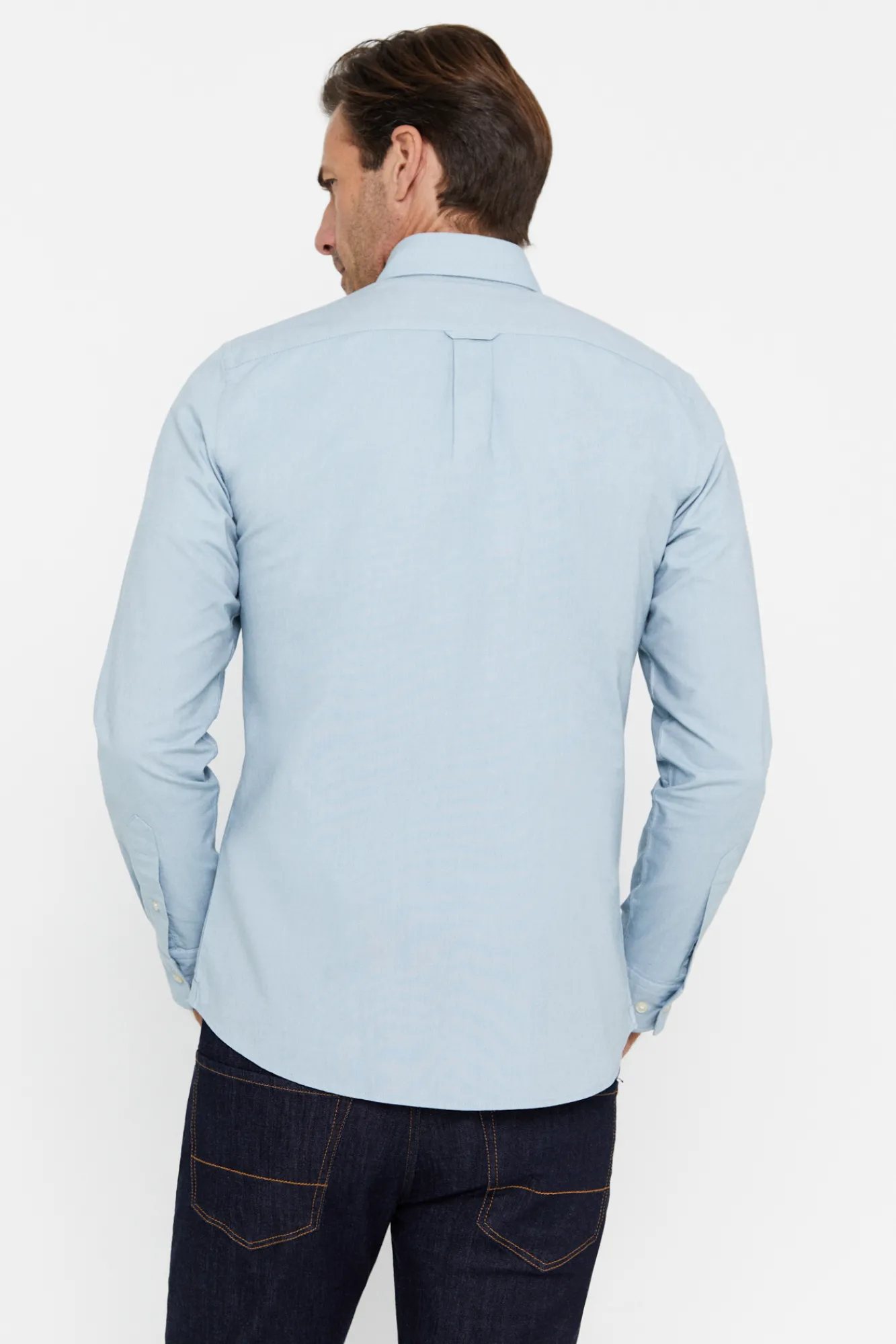 Cortefiel Camisa Oxford Liso Verde New