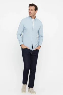 Cortefiel Camisa Oxford Liso Verde New